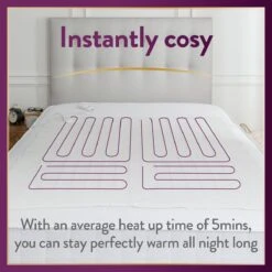 Slumberdown Perfectly Warm Luxury Electric Blanket-Double -Home Sales Store 9519767 R Z008A