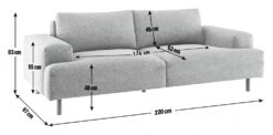 Habitat Julien Velvet 3 Seater Sofa - Natural -Home Sales Store 9520127 R E001