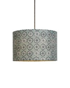 Habitat Country Floral Printed 30cm Drum Shade - Grey -Home Sales Store 9521322 R Z001C