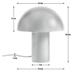 Habitat Ngami Mushroom Aluminium LED Touch Table Lamp - Blue -Home Sales Store 9521535 R E001