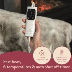 Dreamland Luxury Faux Fur Husky Heated Throw - Large -Home Sales Store 9522204 R Z004A