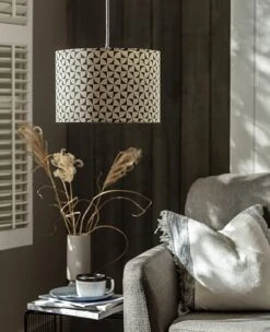 Habitat Cabin Retreat 30cm Block Shade - Green And White 13 Habitat Cabin Retreat 30cm Block Shade - Green And White -Home Sales Store 9523928 R Z003C