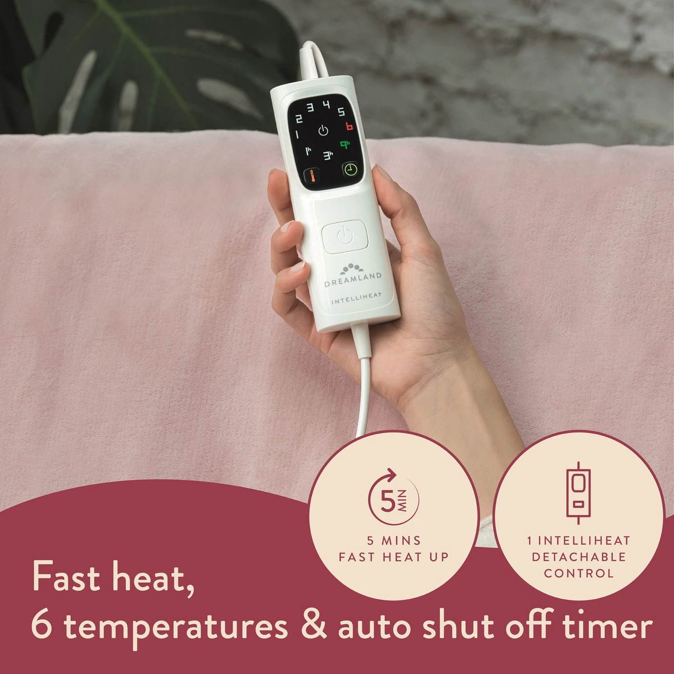 Dreamland Snuggle Up Pink Heated Throw - Large 6 Dreamland Snuggle Up Pink Heated Throw - Large - Image 4