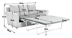 Habitat Carrie Fabric Sofa Bed - Grey -Home Sales Store 9531161 R E001