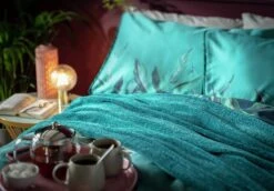 Habitat Chenille Throw - Teal Blue - 125x150cm -Home Sales Store 9532115 R Z001C