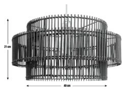 Habitat Bamboo 2 Tier Pendant Shade - Black 10 Habitat Bamboo 2 Tier Pendant Shade - Black -Home Sales Store 9537653 R E001