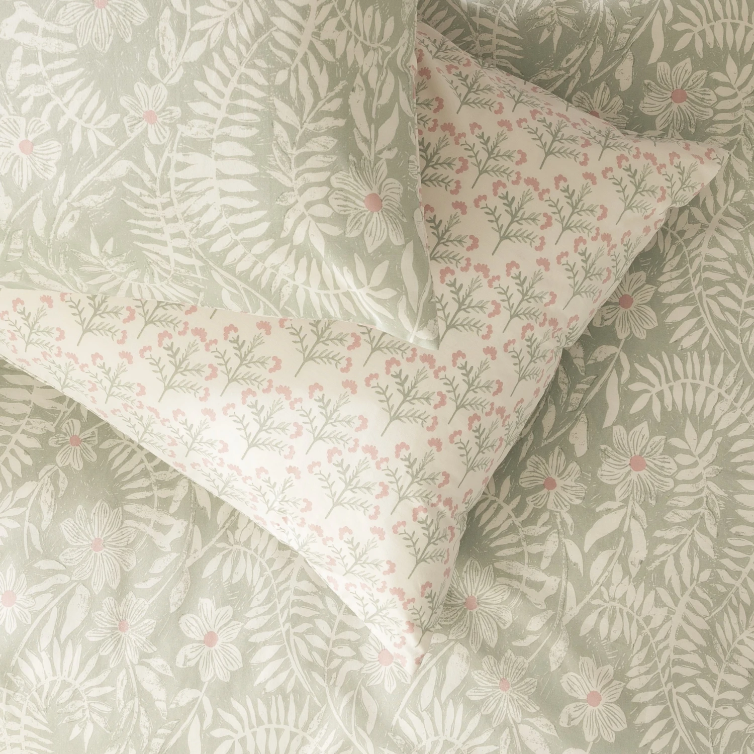 Habitat 180TC Meadow Fern Floral Green Bedding Set - Single 6 Habitat 180TC Meadow Fern Floral Green Bedding Set - Single - Image 4