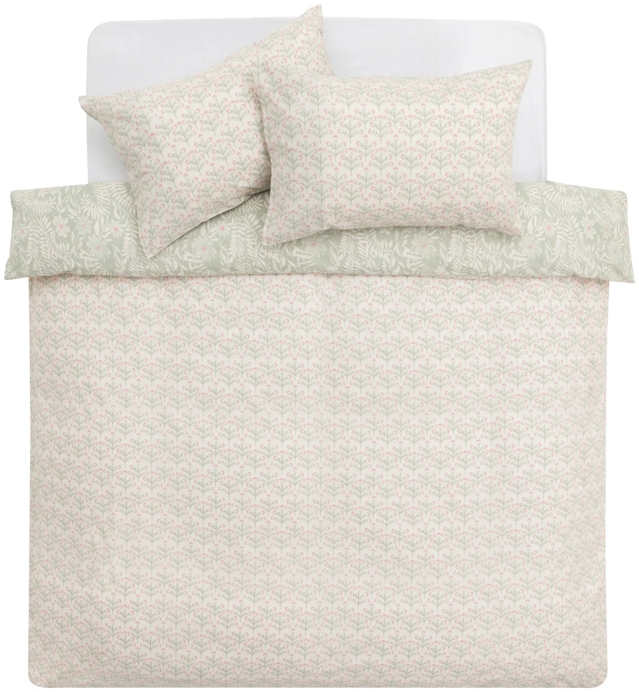 Habitat 180TC Meadow Fern Floral Green Bedding Set - Single 7 Habitat 180TC Meadow Fern Floral Green Bedding Set - Single - Image 5