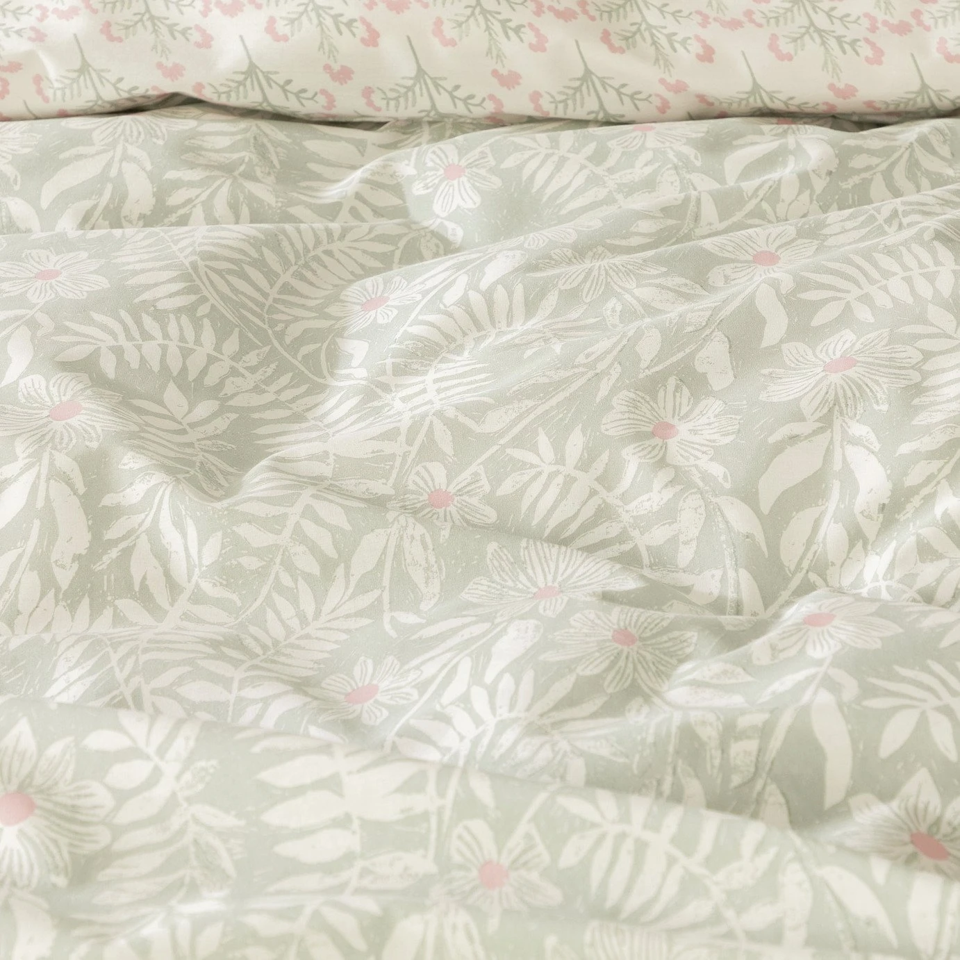 Habitat 180TC Meadow Fern Floral Green Bedding Set - Single 9 Habitat 180TC Meadow Fern Floral Green Bedding Set - Single - Image 7