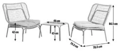 Habitat Nora 2 Seater Metal Garden Bistro Set - Grey -Home Sales Store 9548415 R E001