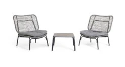 Habitat Nora 2 Seater Metal Garden Bistro Set - Grey -Home Sales Store 9548415 R Z002A