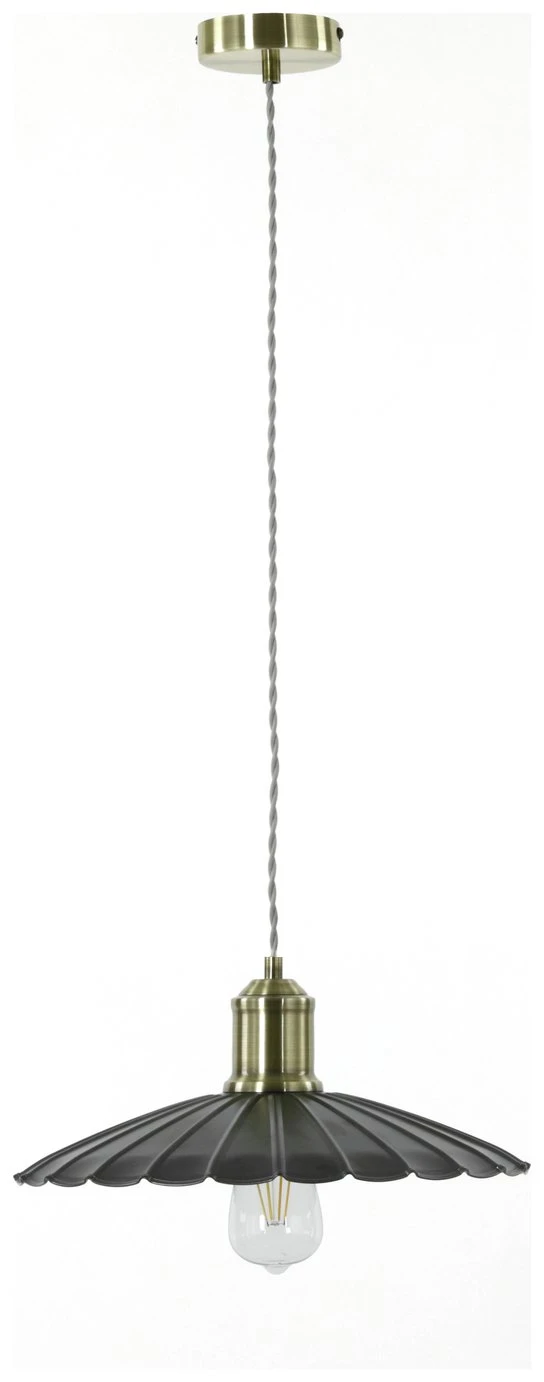 Habitat Pixie Pewter Metal Pendant Light - Nickel Finish 5 Habitat Pixie Pewter Metal Pendant Light - Nickel Finish - Image 3
