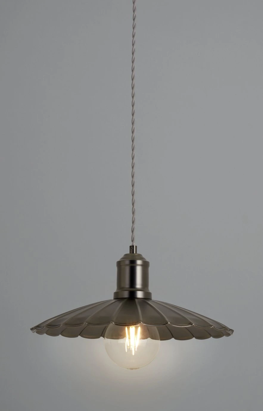 Habitat Pixie Pewter Metal Pendant Light - Nickel Finish 4 Habitat Pixie Pewter Metal Pendant Light - Nickel Finish - Image 2