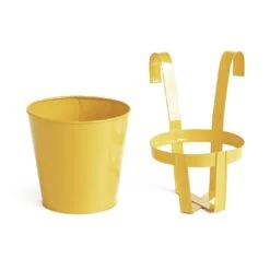 GSB Bright Balcony Yellow Planters-Set Of 3 -Home Sales Store 9552140 R Z005A