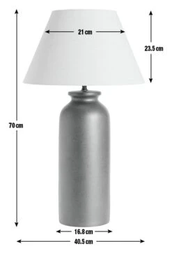 Habitat Hashi Ceramic Table Lamp - Off White & Black -Home Sales Store 9553273 R E001