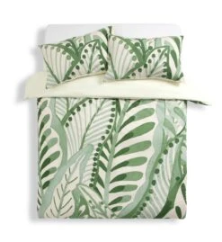 Habitat Cotton 180TC Maxi Leaf Green Bedding Set - Single -Home Sales Store 9555374 R Z002A