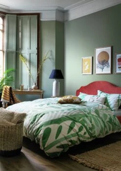 Habitat Cotton 180TC Maxi Leaf Green Bedding Set - Single -Home Sales Store 9555374 R Z005C