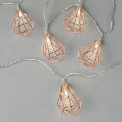 Habitat Warm White Geo Pendant Solar LED String Lights 8 Habitat Warm White Geo Pendant Solar LED String Lights -Home Sales Store 9559521 R Z001A