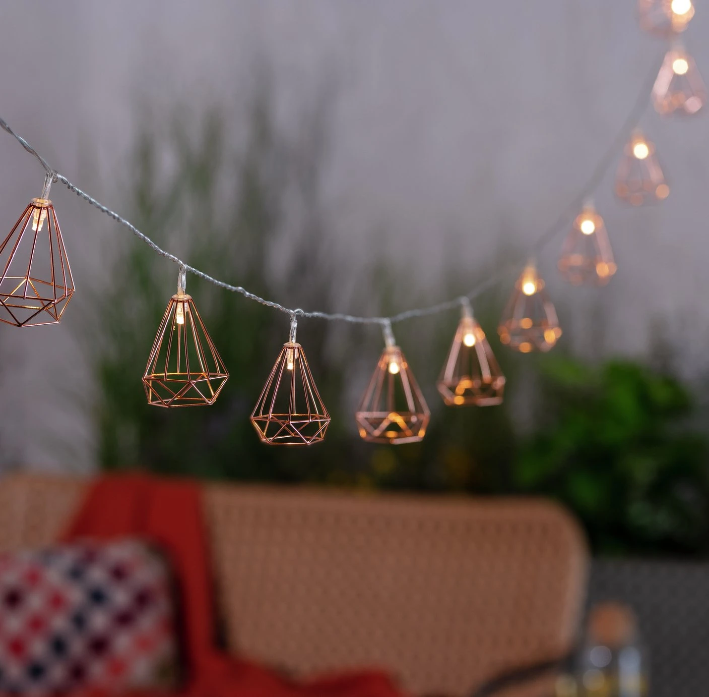 Habitat Warm White Geo Pendant Solar LED String Lights 3 Habitat Warm White Geo Pendant Solar LED String Lights