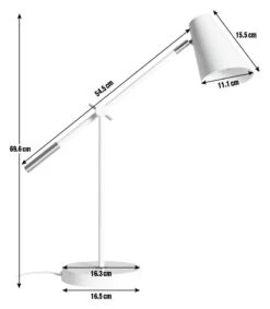 Habitat Vesper Cone Task Table Lamp - White & Gold -Home Sales Store 9559648 R E001