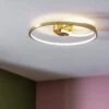 Habitat Pill Metal LED Flush Ceiling Light - Brushed Brass -Home Sales Store 9559851 R Z001A
