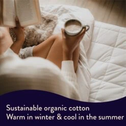 Dreamland Organic Cotton Warming Mattress Protector-Single 19 Dreamland Organic Cotton Warming Mattress Protector-Single -Home Sales Store 9560321 R Z006A