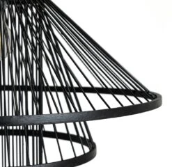 Habitat Wood 3 Tier Pendant Shade - Black -Home Sales Store 9561007 R Z002A