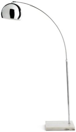 Habitat Nalone Arc Floor Lamp – Chrome & Marble -Home Sales Store 9562415 R Z001C