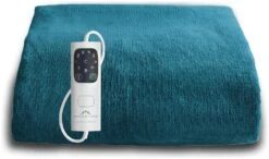 Dreamland Snuggle Up Teal Heated Throw - Large -Home Sales Store 9562745 R Z008A