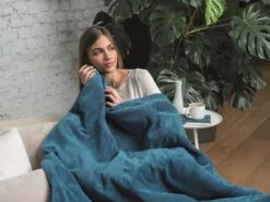 Dreamland Snuggle Up Teal Heated Throw - Large -Home Sales Store 9562745 R Z009A