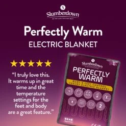 Slumberdown Perfectly Warm Luxury Electric Blanket - Single 20 Slumberdown Perfectly Warm Luxury Electric Blanket - Single -Home Sales Store 9564516 R Z002A