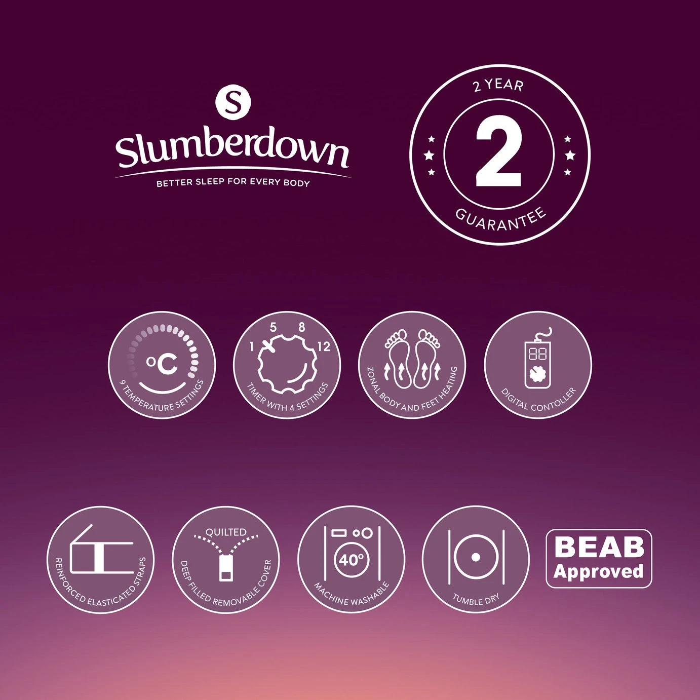 Slumberdown Perfectly Warm Luxury Electric Blanket - Single 16 Slumberdown Perfectly Warm Luxury Electric Blanket - Single - Image 14