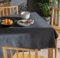 Habitat Table Cloth - Charcoal -Home Sales Store 9568567 R Z001C