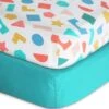Habitat Kids Colourful Shapes 2 Pack Fitted Sheets - Cot 1 Habitat Kids Colourful Shapes 2 Pack Fitted Sheets - Cot -Home Sales Store 9571310 R Z001A