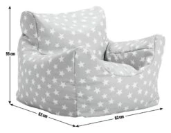 Habitat Kids Funzee Grey Stars Bean Bag -Home Sales Store 9571815 R E001