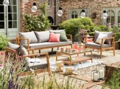 Habitat Hanson 5 Seater Wooden Garden Sofa Set - Grey -Home Sales Store 9573466 R Z001C