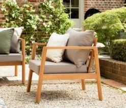 Habitat Hanson 5 Seater Wooden Garden Sofa Set - Grey -Home Sales Store 9573466 R Z002C