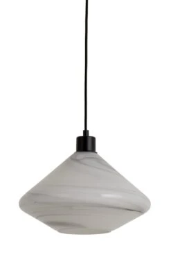 Habitat Lati Marble Glass Pendant - Black & White -Home Sales Store 9573569 R Z001C