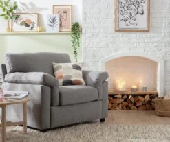 Habitat Florence Fabric Armchair - Grey -Home Sales Store 9574654 R Z001C