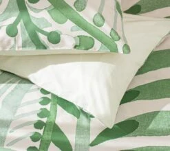 Habitat Cotton 180TC Maxi Leaf Green Bedding Set - Double -Home Sales Store 9576119 R Z003A
