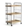 Habitat Kai Wood Drinks Trolley - Black & Mango -Home Sales Store 9579271 R Z001A