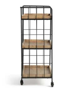 Habitat Kai Wood Drinks Trolley - Black & Mango 11 Habitat Kai Wood Drinks Trolley - Black & Mango -Home Sales Store 9579271 R Z003A