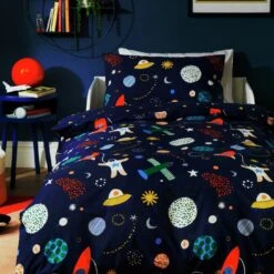 Habitat Kids Glow In The Dark Space Bedding Set - Toddler 15 Habitat Kids Glow In The Dark Space Bedding Set - Toddler -Home Sales Store 9581001 R Z006A