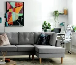 Habitat Joshua Fabric Right Hand Corner Chaise Sofa - Blue -Home Sales Store 9581812 R Z001C