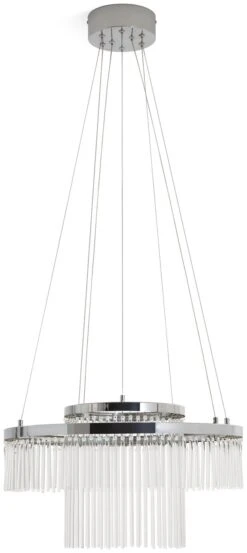 Habitat Yang 2 Tier LED Glass Chandelier - Chrome 9 Habitat Yang 2 Tier LED Glass Chandelier - Chrome -Home Sales Store 9584448 R Z001C