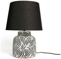 Habitat Lynx Brush Stroke Ceramic Table Lamp - Black & White 10 Habitat Lynx Brush Stroke Ceramic Table Lamp - Black & White -Home Sales Store 9585289 R Z001C
