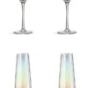 Habitat Iridescent Lustre Set Of 4 Champagne Flute -Home Sales Store 9600102 R Z001A