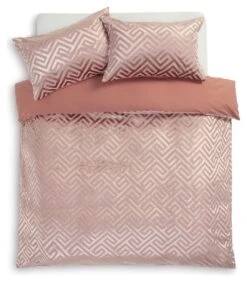 Habitat Geo Velvet Blush Pink Bedding Set - Single -Home Sales Store 9602447 R Z002A
