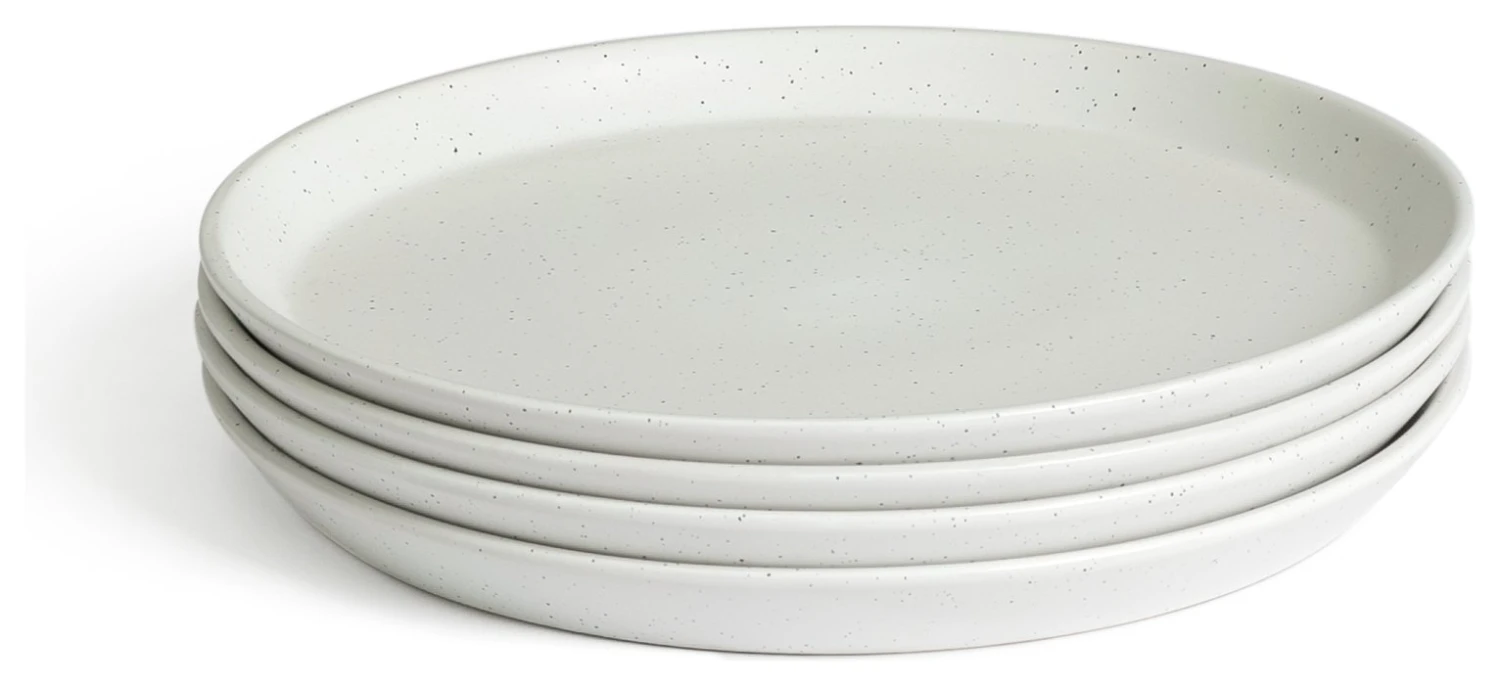 Habitat Addison 4 Piece Stoneware Dinner Plate - White 3 Habitat Addison 4 Piece Stoneware Dinner Plate - White
