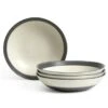 Habitat Stripe 4 Piece Stoneware Pasta Bowl - Blue 1 Habitat Stripe 4 Piece Stoneware Pasta Bowl - Blue -Home Sales Store 9605554 R Z001A